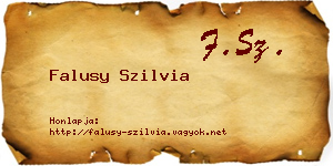 Falusy Szilvia névjegykártya